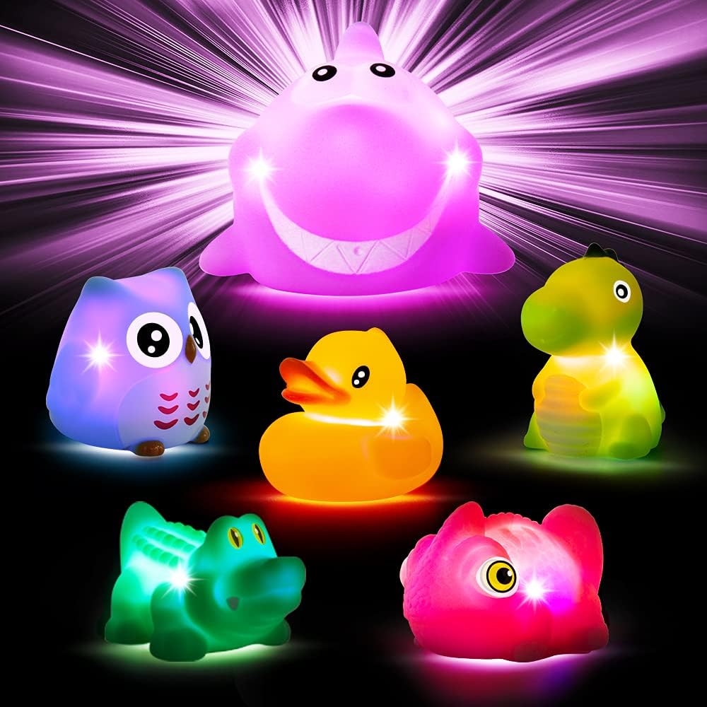 LED Floating Bath Toys, Animal Set 1-3yrs