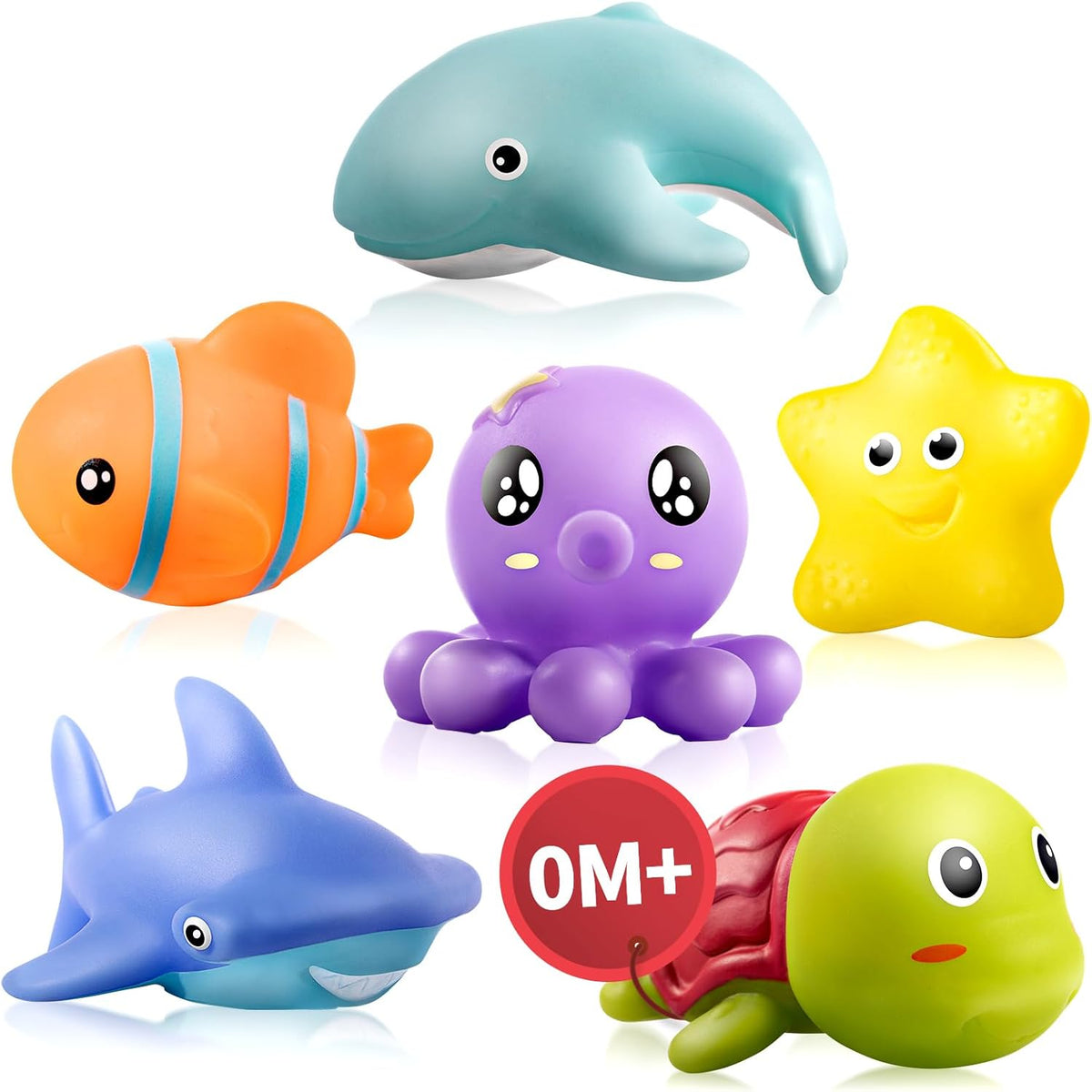No-Hole Bath Toys for 1yr+ Kids
