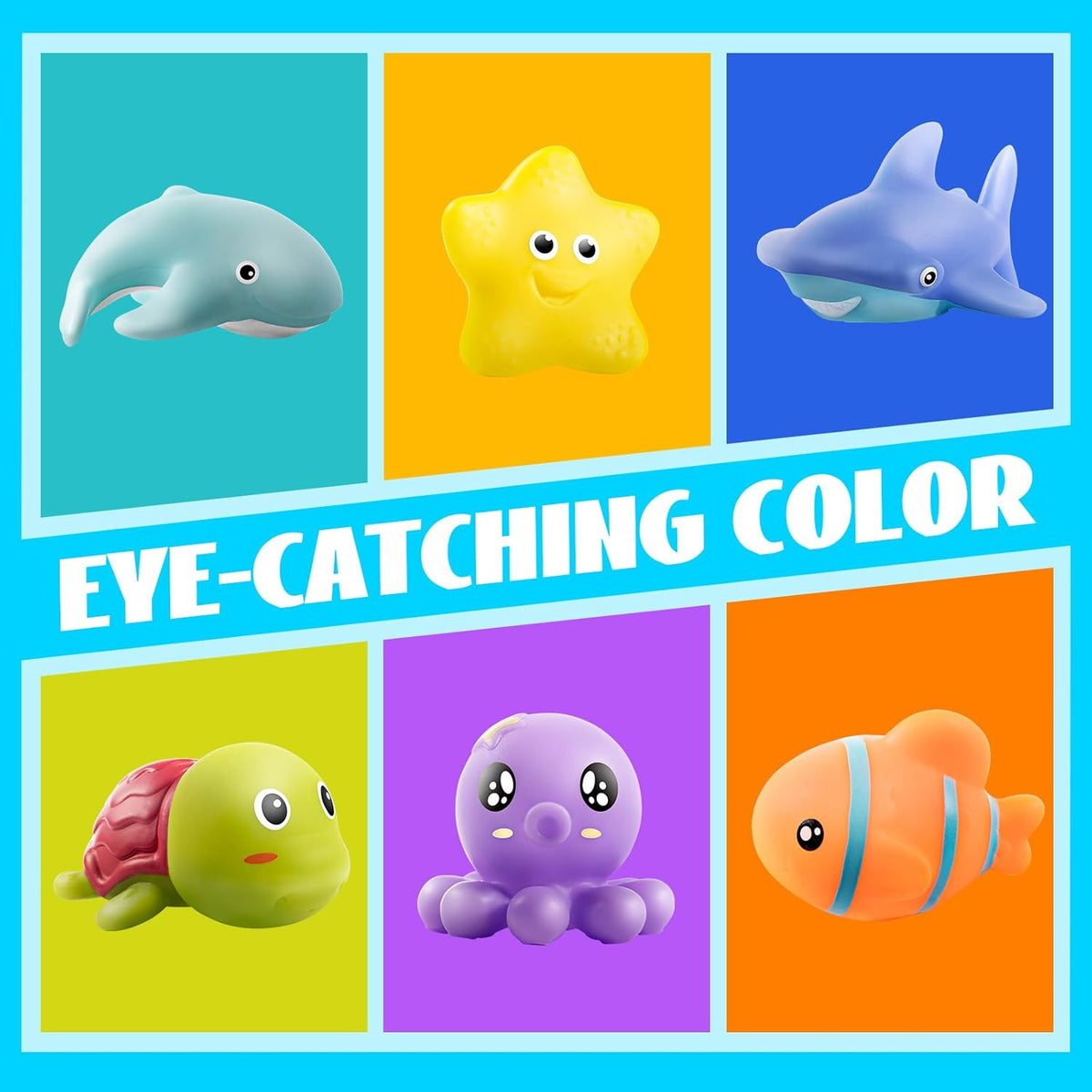 No-Hole Bath Toys for 1yr+ Kids
