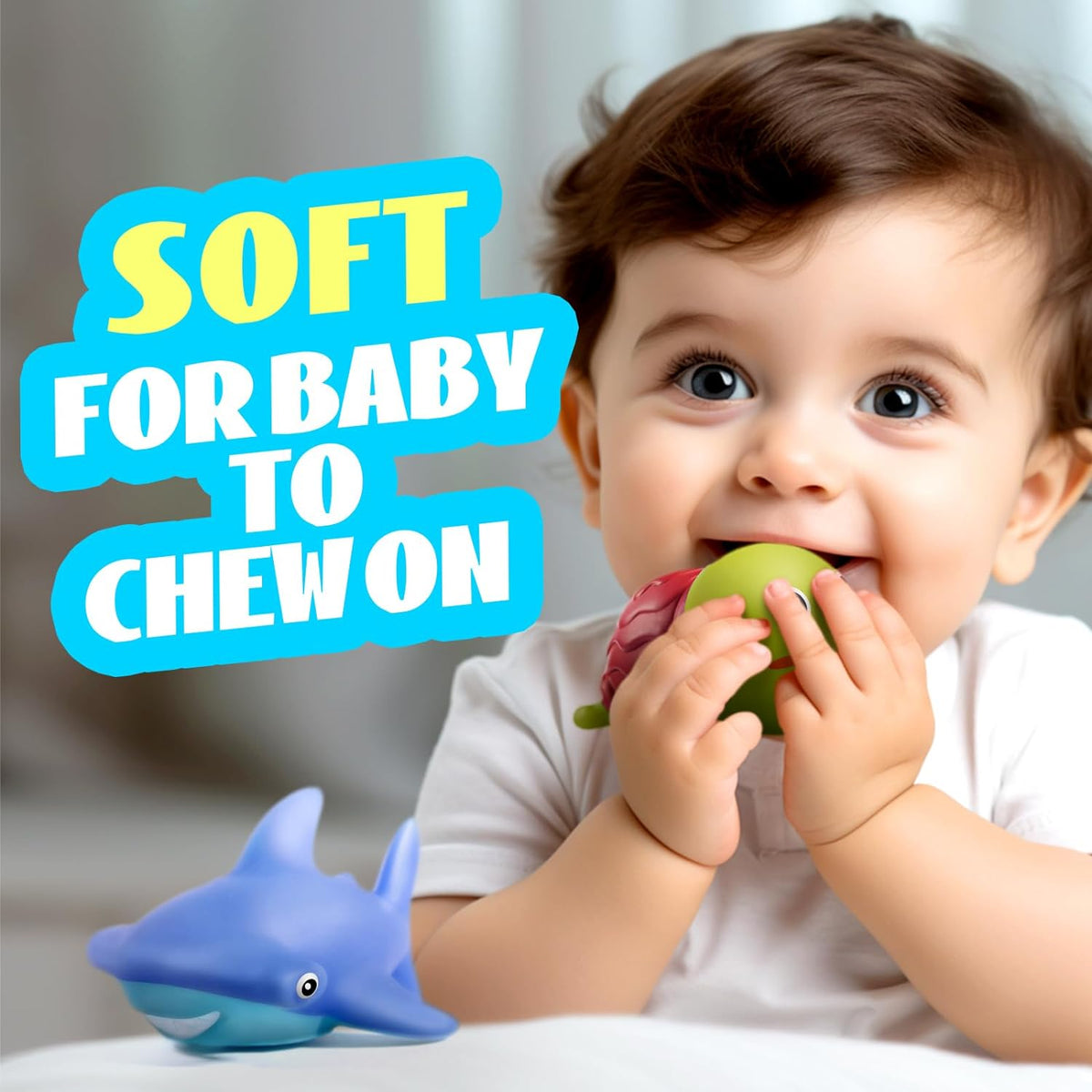 No-Hole Bath Toys for 1yr+ Kids