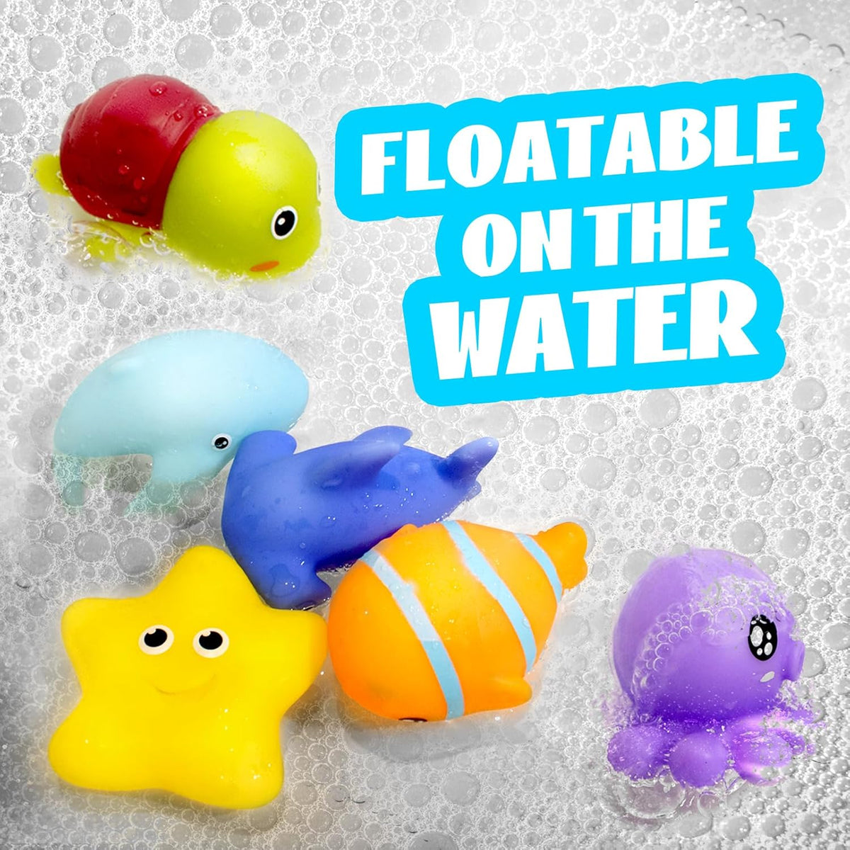 No-Hole Bath Toys for 1yr+ Kids