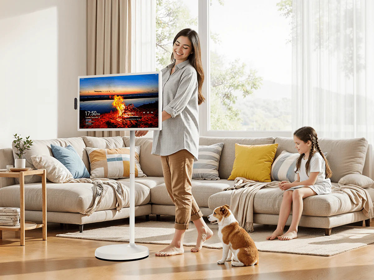 Portable smart display for family entertainment at home